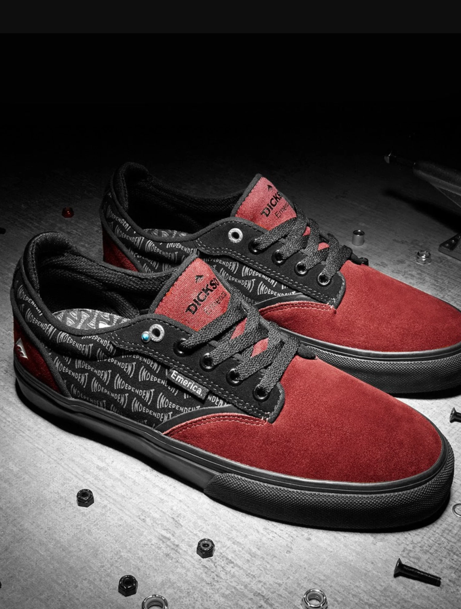 Emerica Dickson X Independent Red/ Black - Afbeelding 5