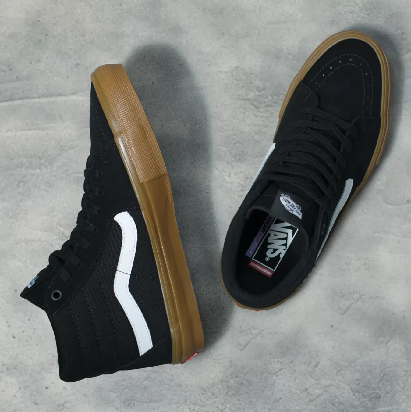 Vans Skate Sk8-Hi Black/Gum - Afbeelding 3