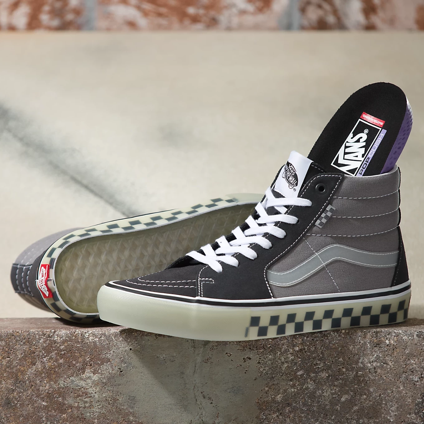 Vans Skate Sk8-Hi Translucent Rubber Grey - Afbeelding 10