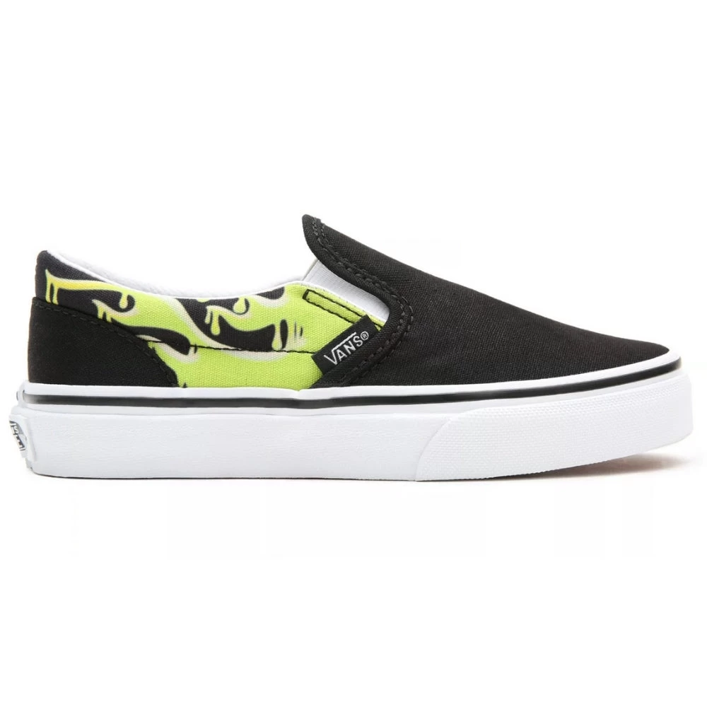 Vans Kids Classic Slip-On Slime Flame Black/White