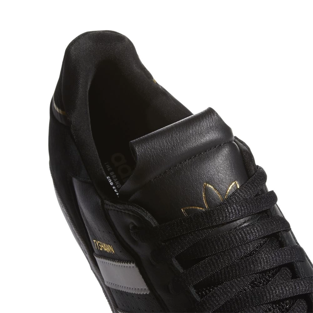 ADIDAS Tyshawn Low Core Black / Cloud White / Gold Metallic - Afbeelding 2