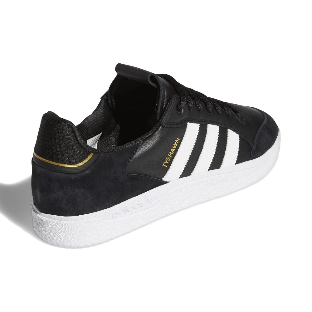 ADIDAS Tyshawn Low Core Black / Cloud White / Gold Metallic - Afbeelding 4