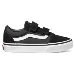 Vans Kids Ward V (Suede/Canvas) Black/White
